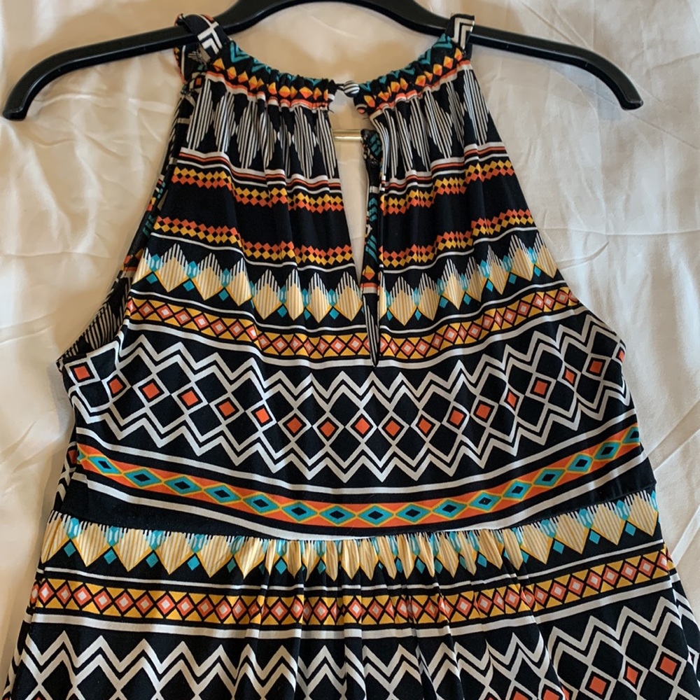 Aztec Maxi Dress Womens Size S Bohemian Summer Festival Dress